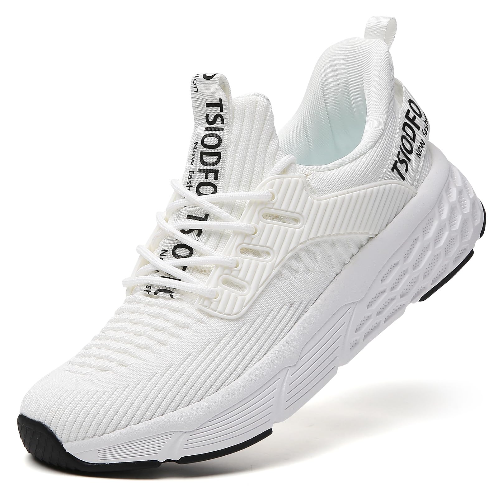 TSIODFO Womens Slip On Running Shoes Wide Lightweight Gym Workout Walking Shoes