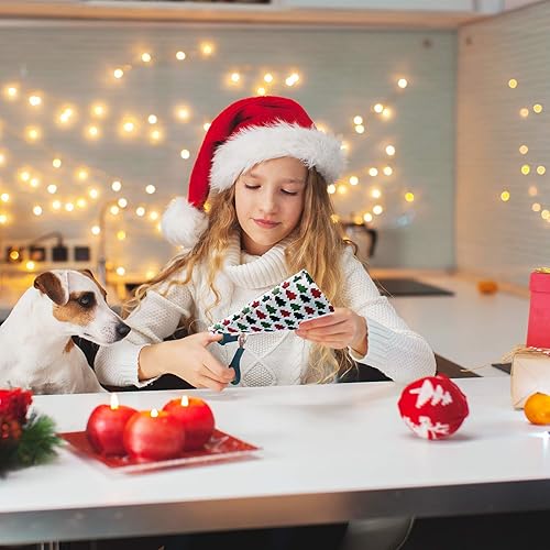 Miniatura 4 de 12 piezas de 11.8 x 11.8 pulgadas, paquetes de tela de Navidad, multicolor, retazos de árbol de Navidad, cuartos gruesos para bricolaje,