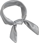 Pistha Chiffon Square Ribbon Neck Scarf Satin Handkerchief for Halloween Retro Women Girls Costume Accessory