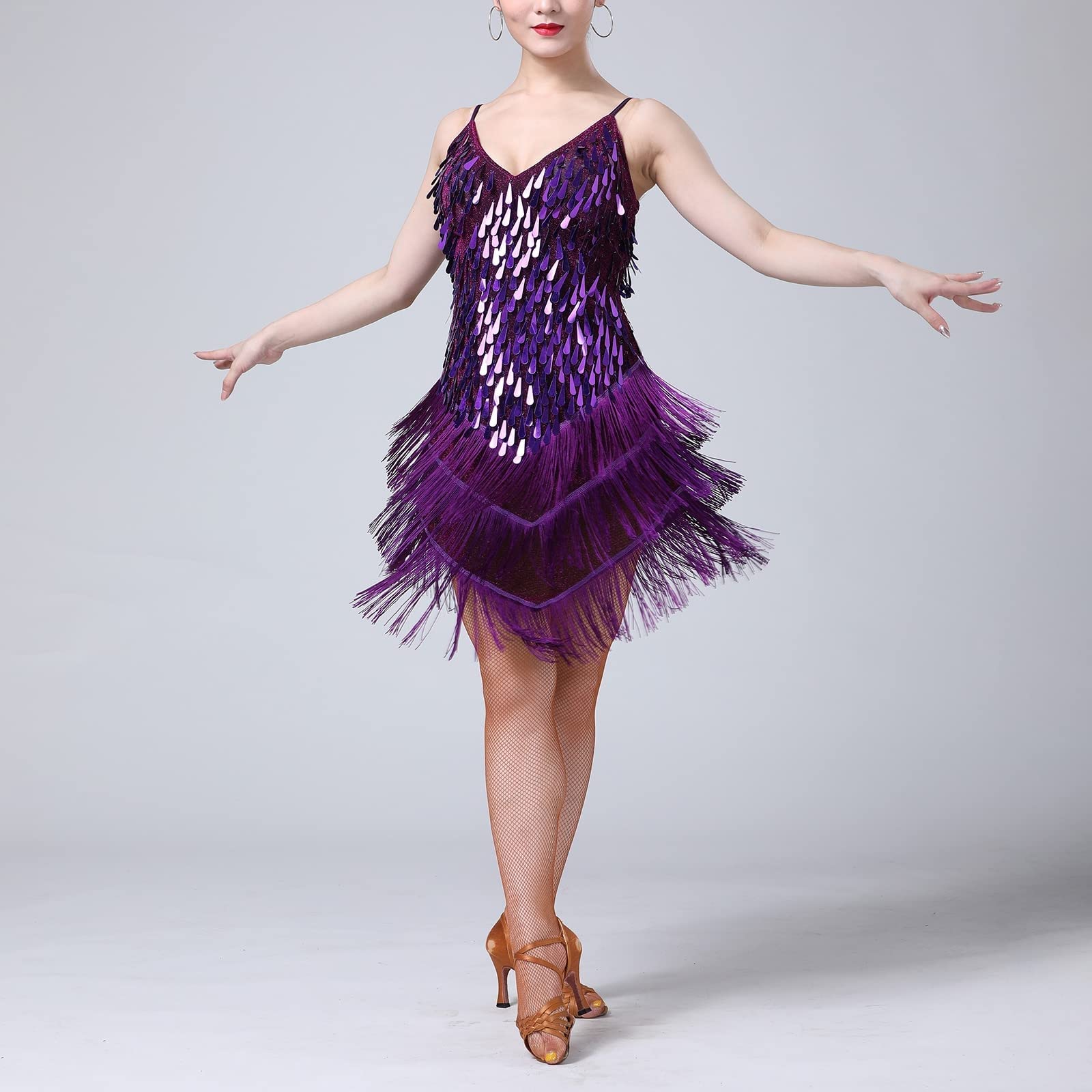 Scarpe Latino Americano Bambina VIYUANH Abito Da Ballo Latino