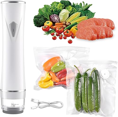 Kit de sellado al vacío eléctrico para tarros Mason de boca ancha y boca regular, almacenamiento portátil de alimentos y enlatado (sellador al vacío