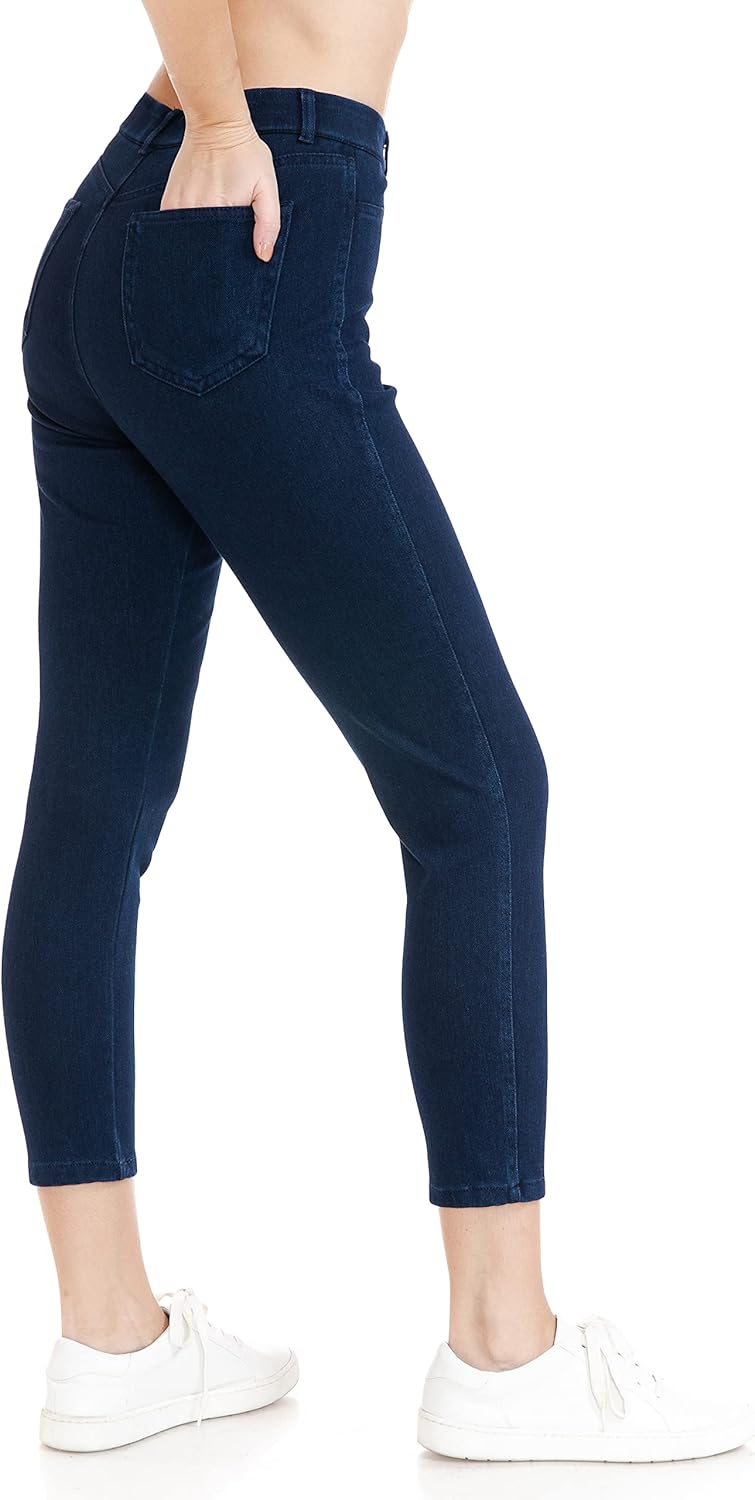 Leggings Depot Women's Stretch Pull-on Skinny Denim Look Jean Leggings (Available in Plus Size) - Image 4