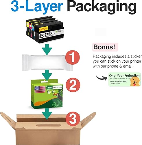 Miniatura 5 de Limeink Cartuchos de tinta compatibles de repuesto para HP 712 cartuchos de tinta 712XL para HP para impresoras DesignJet T650 T630 T230 T210 Studio
