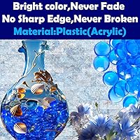 Vista 2 de HappyFiller 630 PCS Canicas Planas de Acrílico Gemas de Cristal Falsas para Rellenos de Jarrones de Vidrio, Manualidades, Confeti de Fiesta, Centros