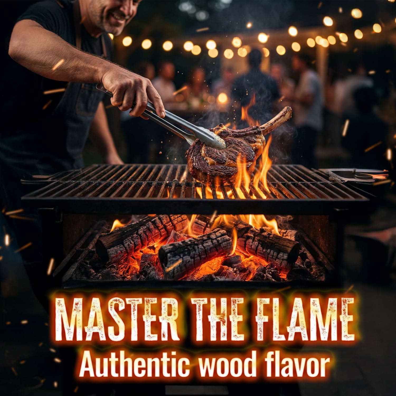 Rancho Viejo Wood Logs – 100% Natural Hardwood Firewood for Grilling, Indoor Fireplaces, Outdoor Campfires & Wood Stoves – Long Burn Time, Low Smoke & Chemical-Free Fire Logs, 9.9 lb, 1-Pack