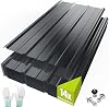 Mondeer 14PCS Roofing Sheets, 8.3m² Galvanised Steel, 105 x 56.5 cm, Includes Gloves and Screws, Metal Corrugated Trapezoidal Grooved Roof for Outdoor Storage, Bin Store & Bike Shed, Dark Grey