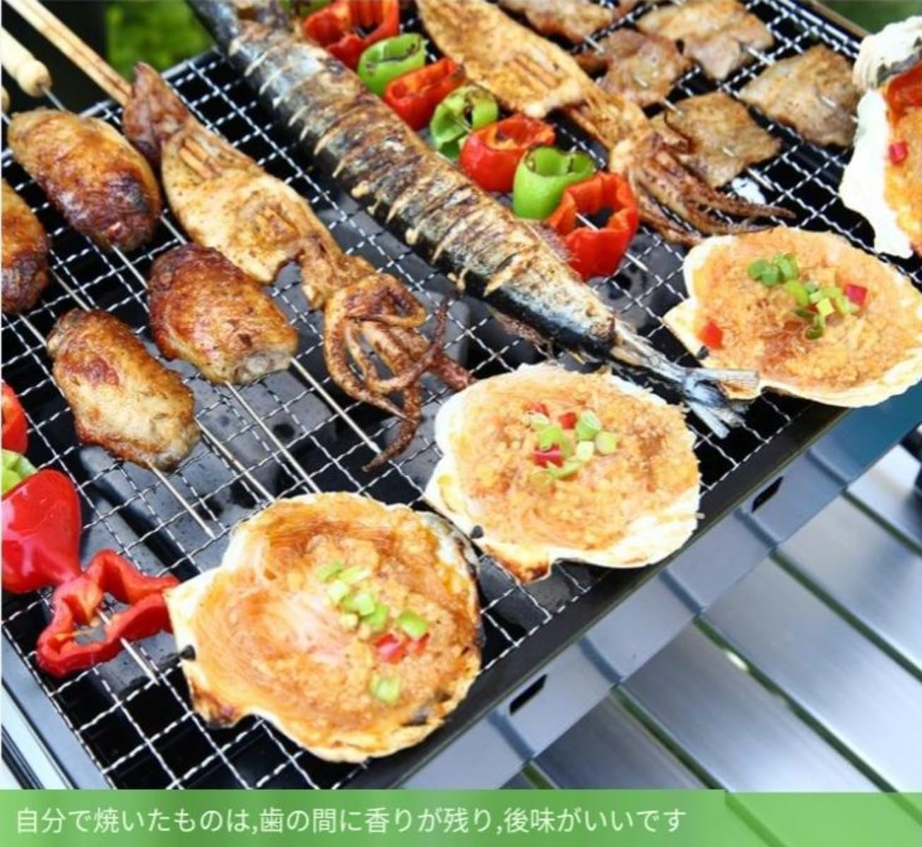 バーベキュー 焚き火台 卓上 グリル 折りたたみ コンパクト ステンレス アウトドアコンロ ストーブ ポータブル 軽量 小型 テーブ