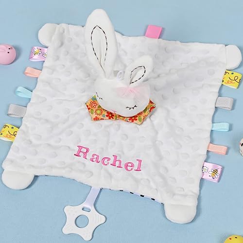 Manta de seguridad para bebé, regalo personalizado para bebé con nombre, regalos para baby shower de Navidad, juguete para bebé recién nacido,