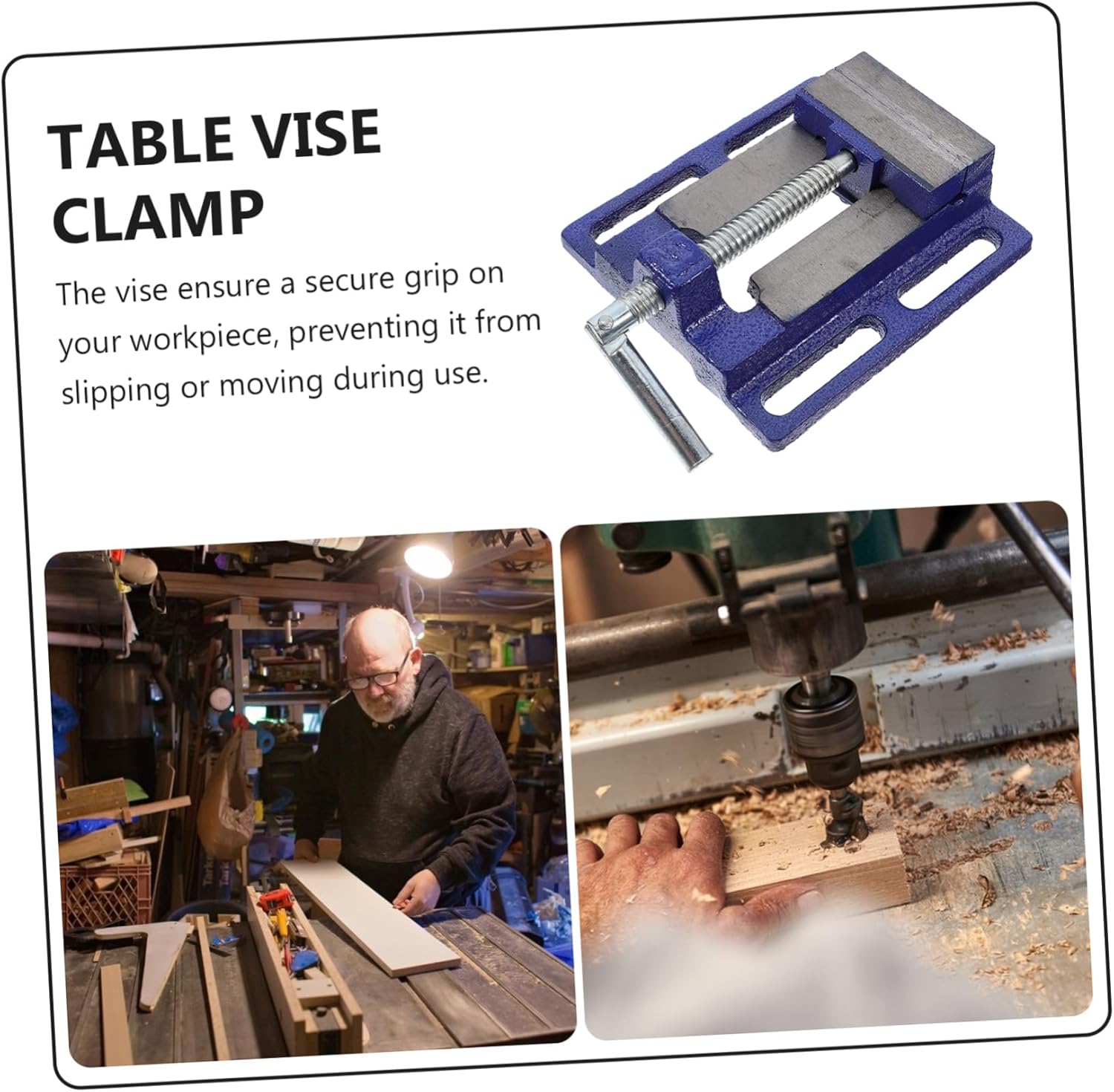 Zerodeko Drill Press Vise Clamping Jaws Woodworking Bench Tool for Versatile Projects Construction for Reliable Use