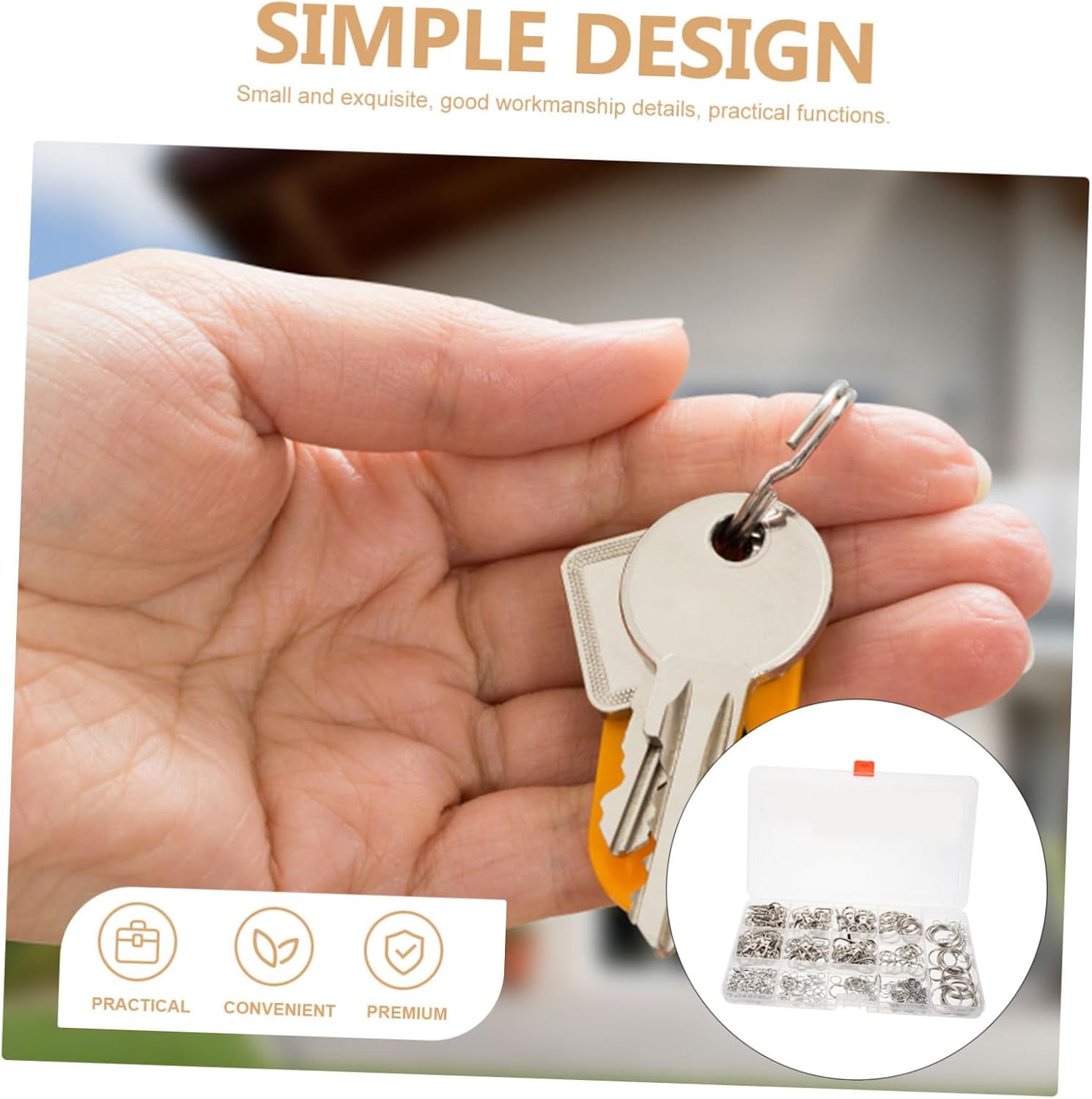 TEHAUX Jewelry Lobster Clasps Jump Keychain for Crafts Necklaces Bracelets and Accessories and Skin-Friendly Materials