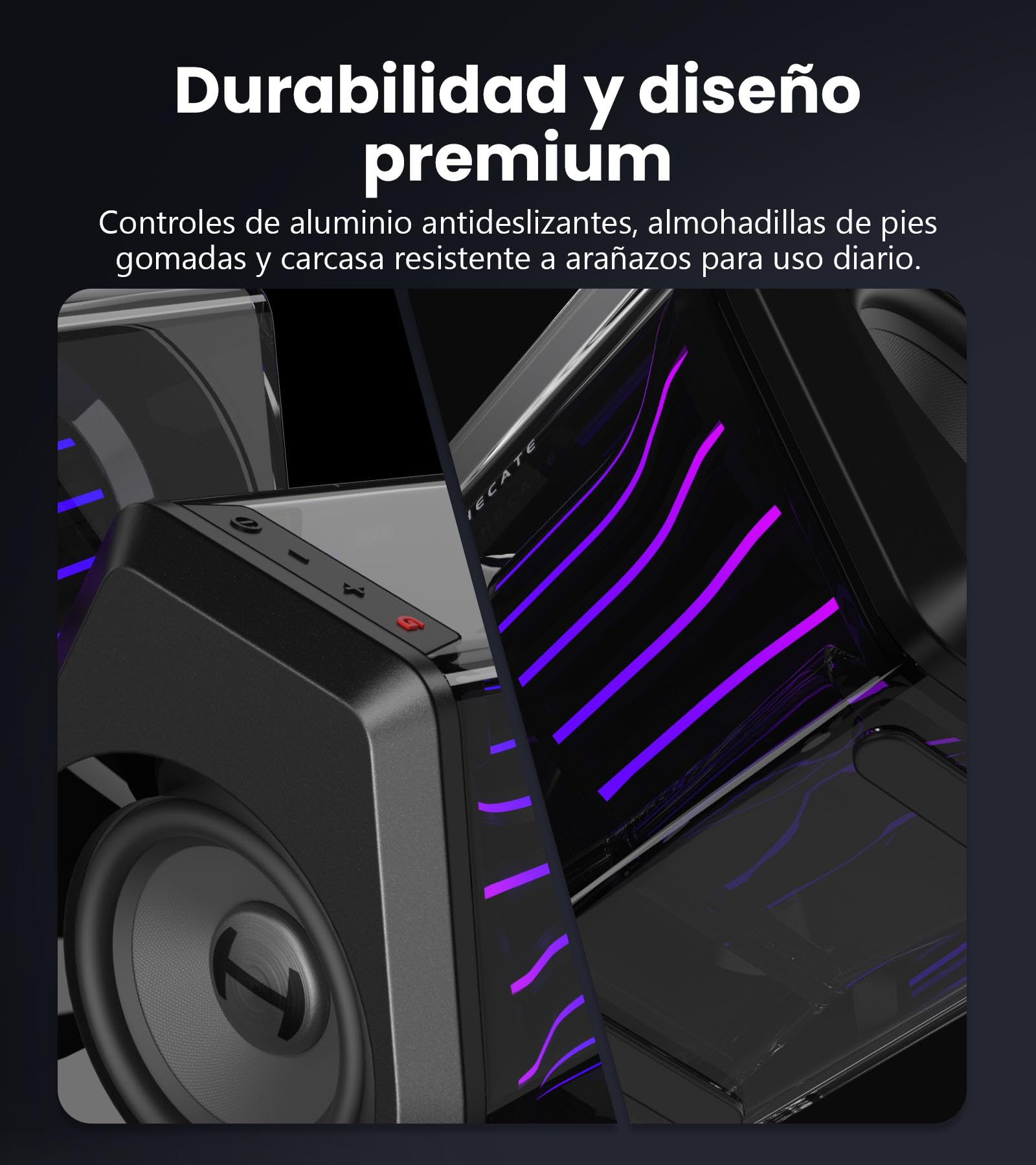 Edifier G2000 Pro 2.0 Altavoz RGB para Juegos, Potencia máxima 64W, sincronización de luz Tempoflow ™ 270 Grados, Sonido Envolvente Virtual 7.1-Bluetooth 5.4 / USB-C/AUX, Adecuado para PC (Negro)