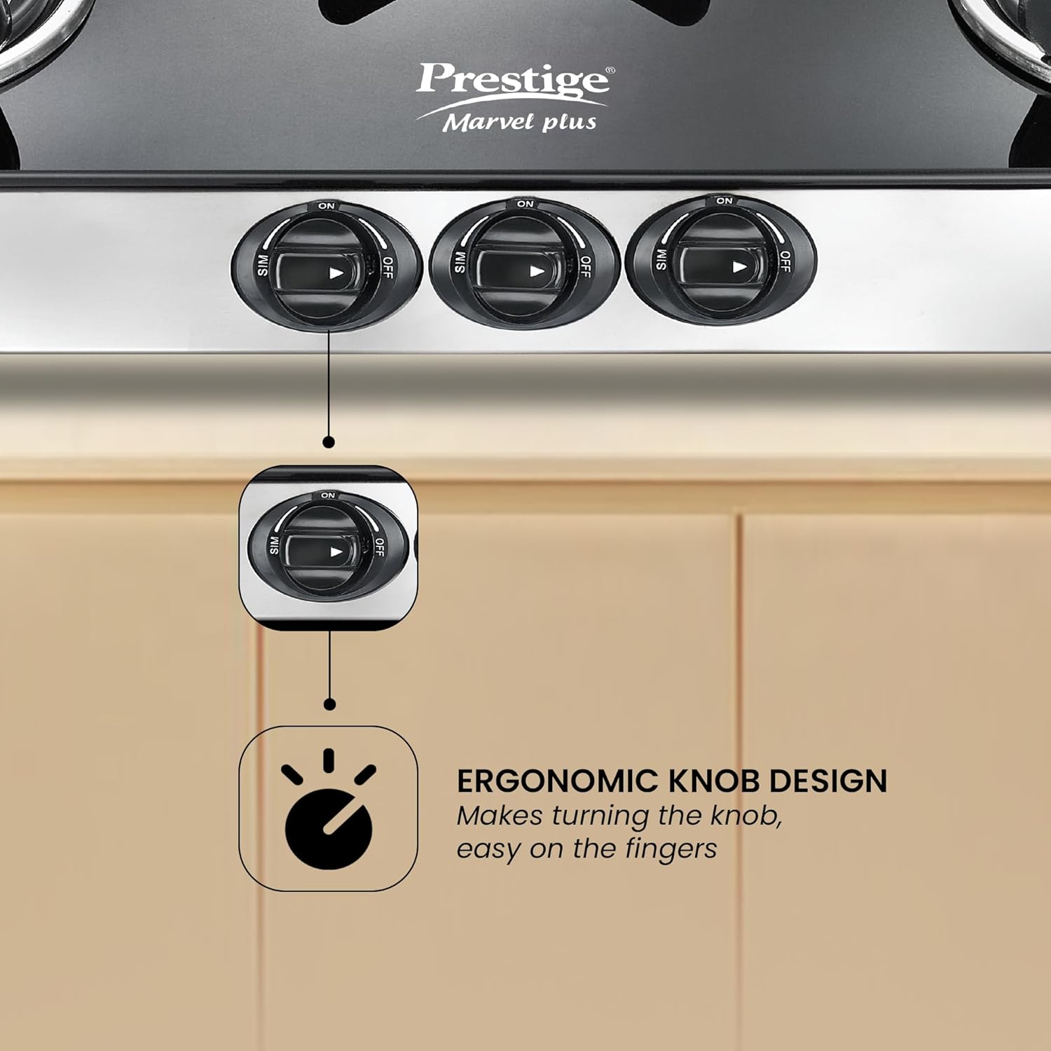 Ergonomic Knob Design: Comfort and control at your fingertips. The ergonomically designed knobs make turning and adjusting the flame smooth and easy on your fingers, giving you precise command over your cooking .