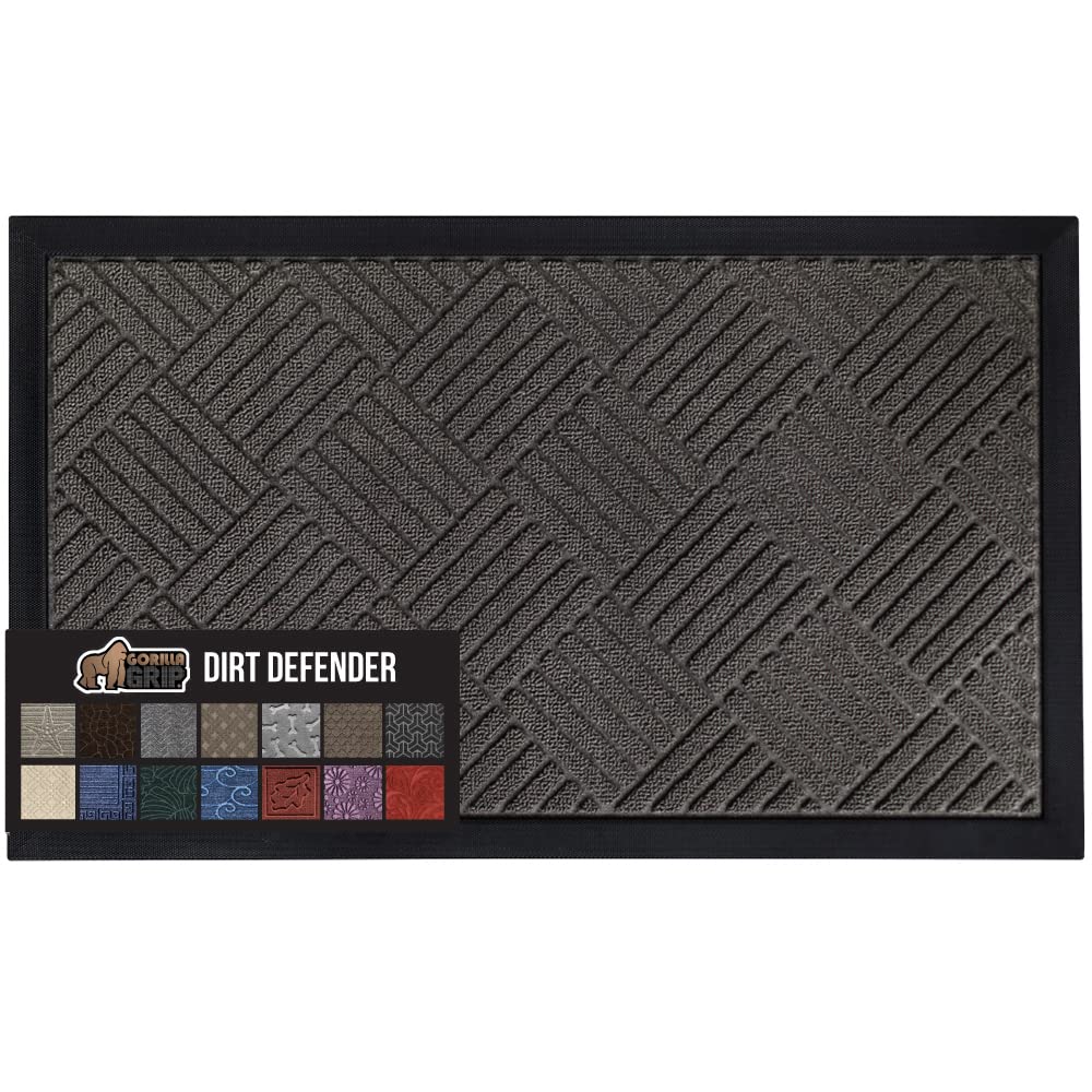 Gorilla Grip All-Season WeatherMax Doormat, 23x35, Durable Natural Rubber, Stain and Fade Resistant,