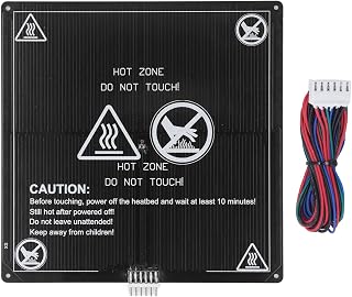 Aluminium-Hitzebett 3D-Drucker Erhitztes Bett 220 X 220 Mm 3 Mm Dick mit Eingebautem Draht und Thermistor für Artillerie Pro MK2 MK3 MK3S MK2A ANET A8 A6