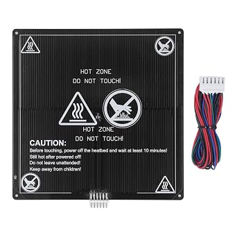Aluminum Hot Bed for 3D Printer, 20x220mm, 3mm Thick, DC12V Heated Bed with 90cm Wire