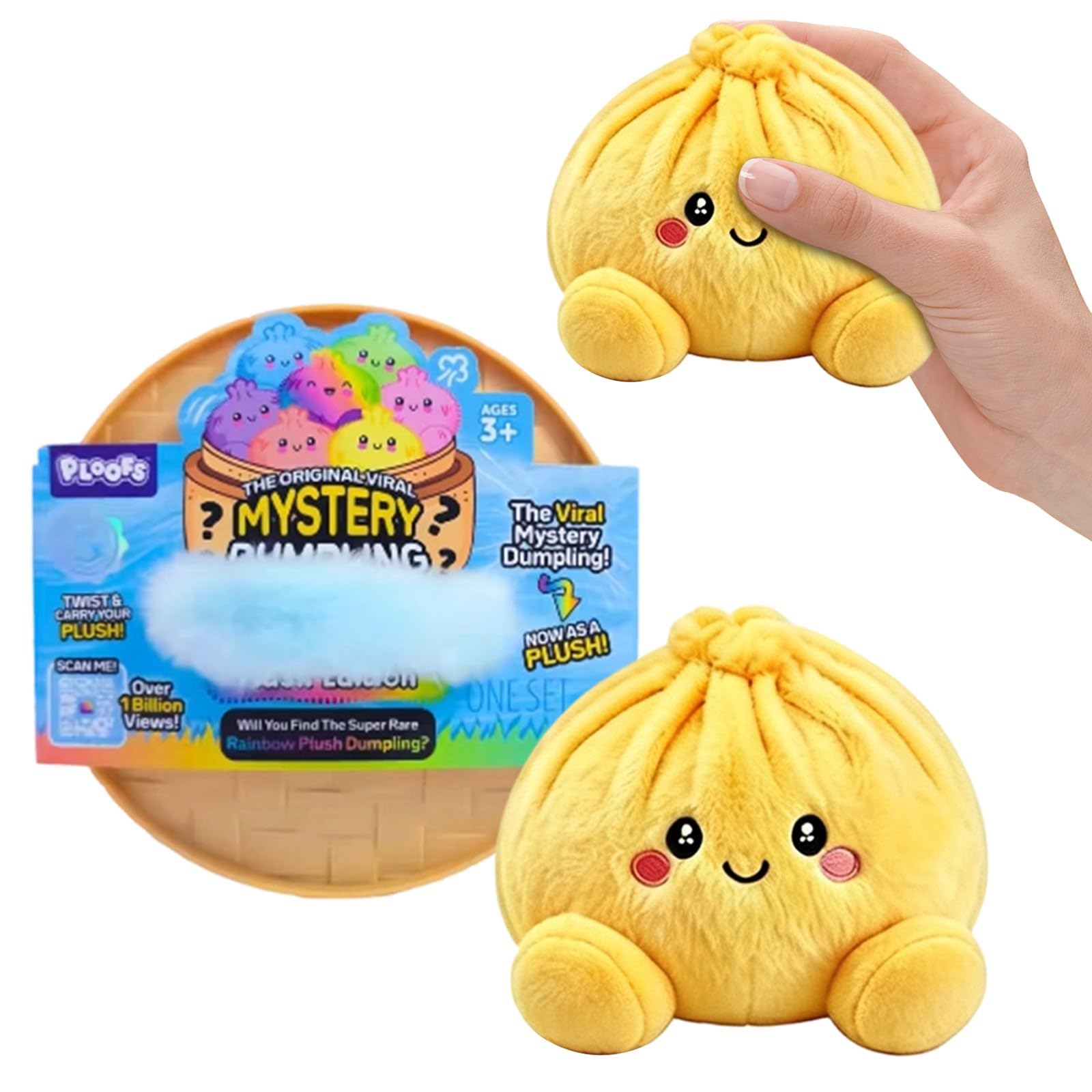 Giant Dumpling Squishy Adult Fidget Toys Golden Gold Jumbo Dumpling Squishy Cute Plush Stuffed Pillow Home Decor Stress Squeeze Toy Soft Stretch Decompression Fidget Toy Adults Anxiety Relief (1YE)
