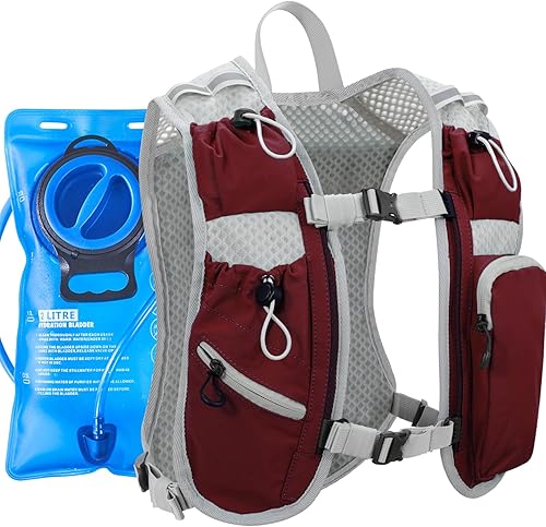 Miniatura 11 de Chaleco de correr para mujeres y hombres, mochila de hidratación para correr, chaleco para corredores, chaleco de hidratación, con soporte frontal