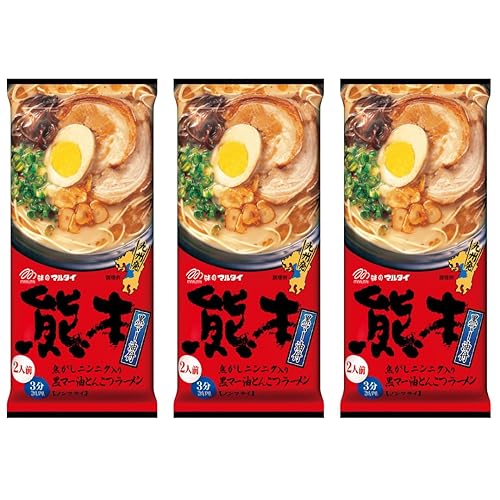 Marutai Ramen Kumamoto Tonkotsu Sopa de fideos Ramen instantáneo 6 porciones (2 porciones Juego de 3)