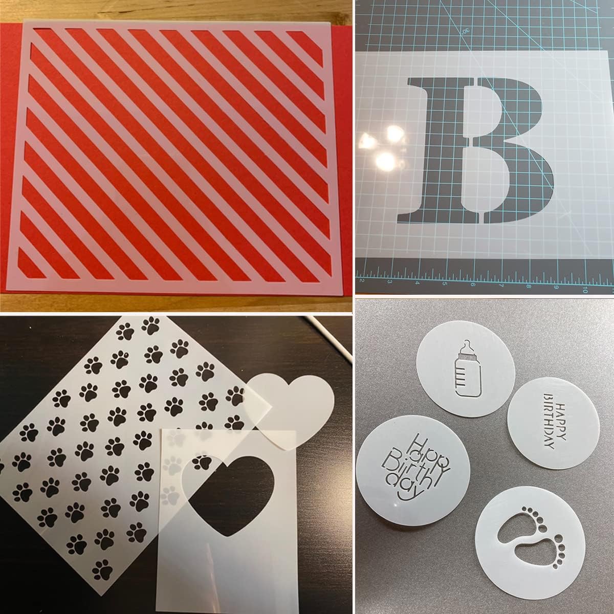 10 Pcs 10 Mil Blank Mylar Stencil Sheets, 12 x 12 Inches Templates Material, Reusable Accetate for Crafts, Clear Plastic Sheets, Mylar Template