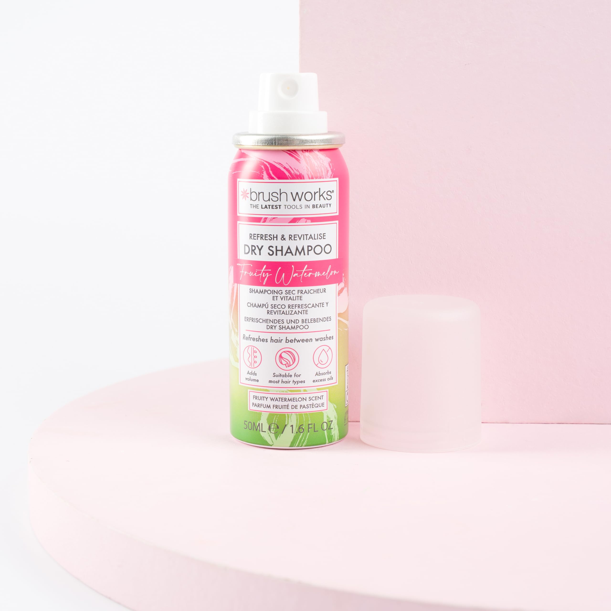 Brushworks Refresh & Revitalise Fruity Watermelon Dry Shampoo - 50ml