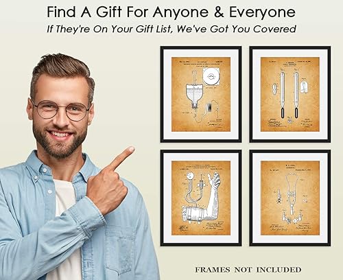 Miniatura 7 de Buzz Unplugged Vintage Medical Tools Patent Print, Set of 4, 8x10 Aesthetic Wall Posters and Unique Art Prints Picture for Bathroom, Home, Man Cave,