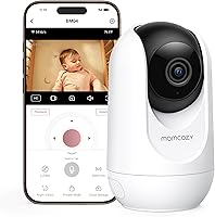 Vista 1 de Momcozy Monitor inteligente WiFi para bebé, monitor de bebé con control de aplicación con cámara y audio, alerta de zona de peligro, detección