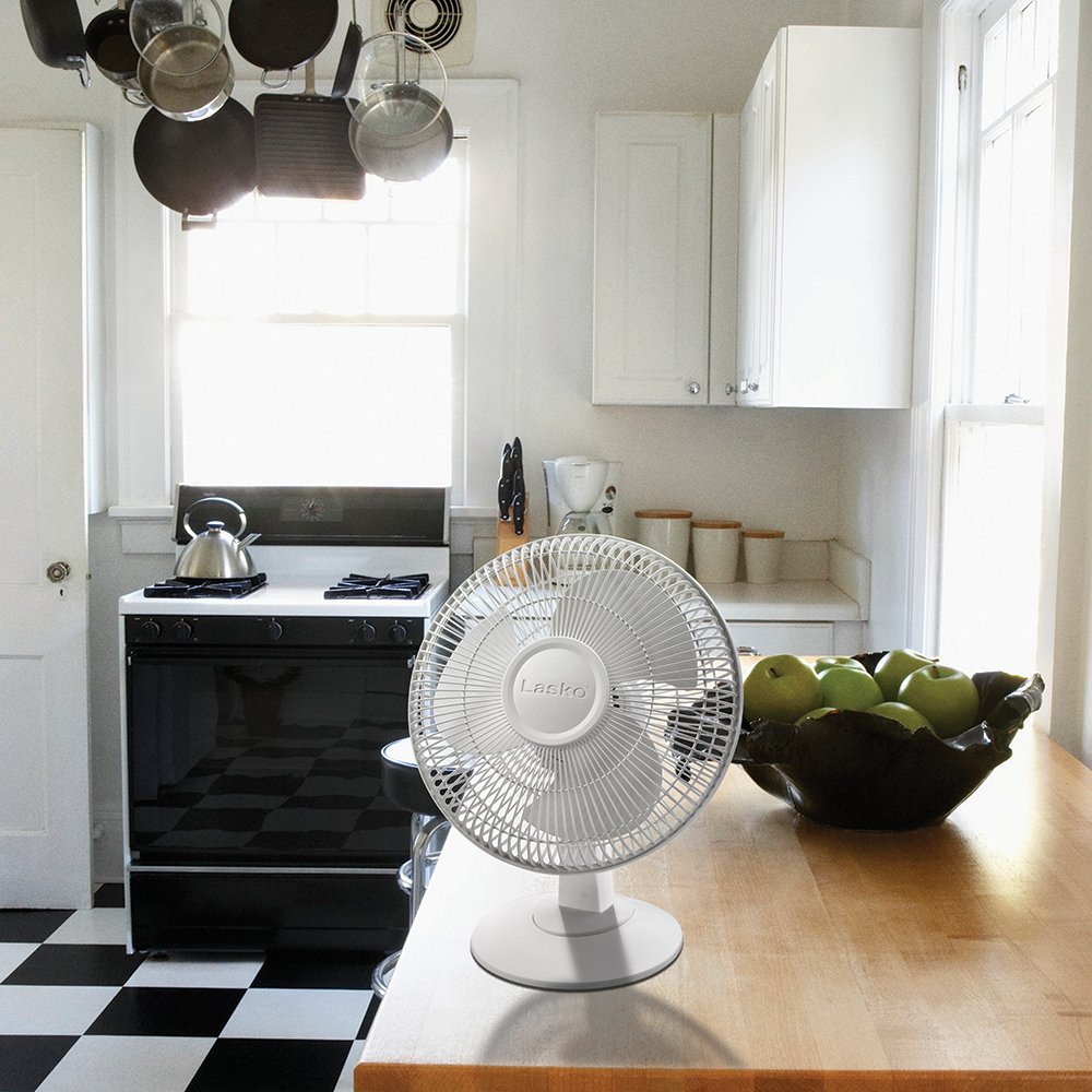 Amazon.com: Lasko 3-Speed 12 Table Fan - White : Home u0026 Kitchen