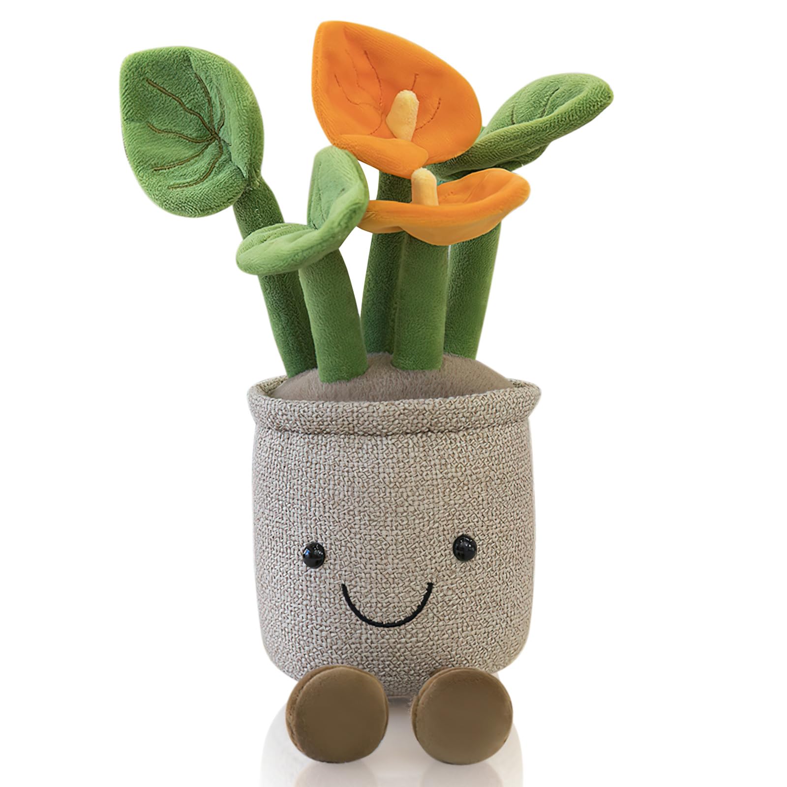 XIMEY Plantas de Peluche, Peluche Planta, Suculenta Artificial, Decoración de Maceta, Muñeca de Juguete para Niños y Bebés, Suave y Lavable, Regalo de Cumpleaños 20 cm (Rosas) — view 9