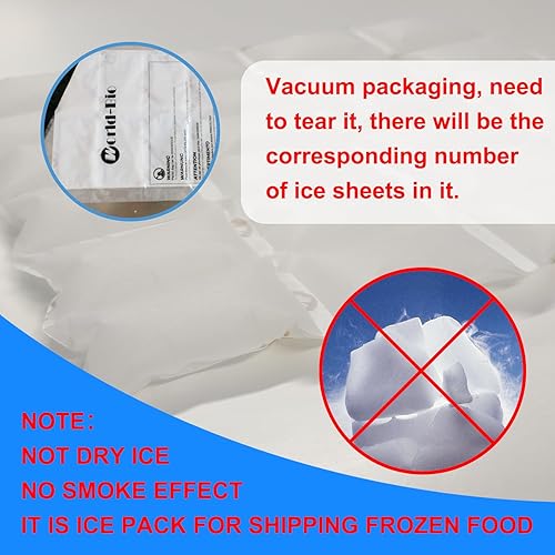 Miniatura 5 de Paquetes de hielo seco para envío de alimentos congelados, paquetes de hielo flexibles para enfriador, paquete de congelador de gel reutilizable y