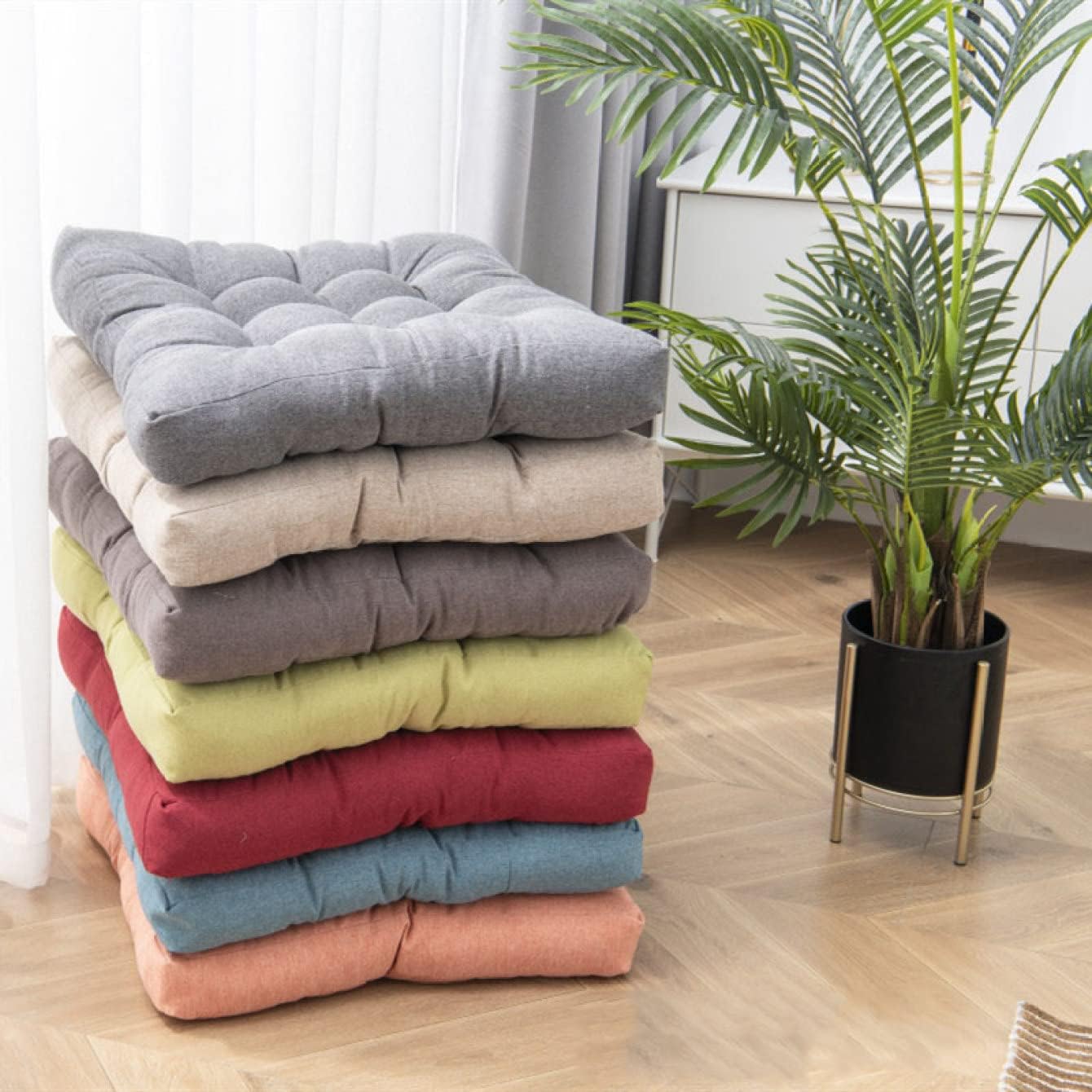 [ムリョ] 座布団 フロアクッション カラー 大きめ 椅クッション 座布団 クッション おしゃれ 正方形 丸型 座る ベッド クッシ