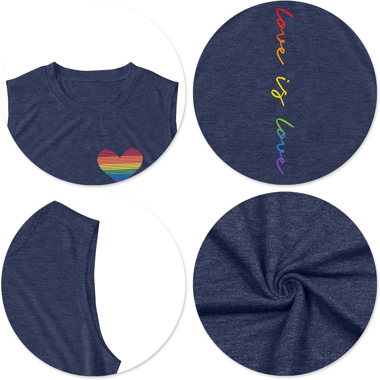 Mens Pride Tank Top: Gay Pride Tank Top Rainbow Graphic Love Wins Sleeveless Tee LGBT Pride Tops