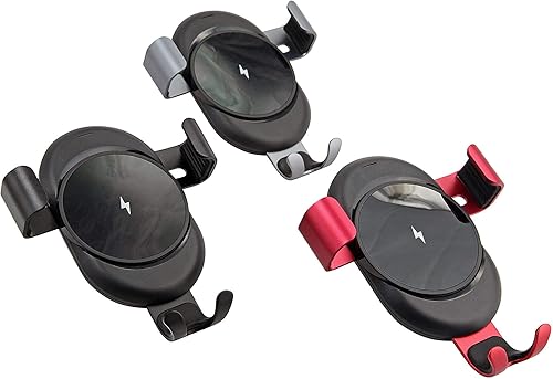 Miniatura 9 de BoxWave Soporte automático de carga inalámbrica universal, 15 W Qi inalámbrico cargador de coche montaje ventilación - negro azabache, cargador de