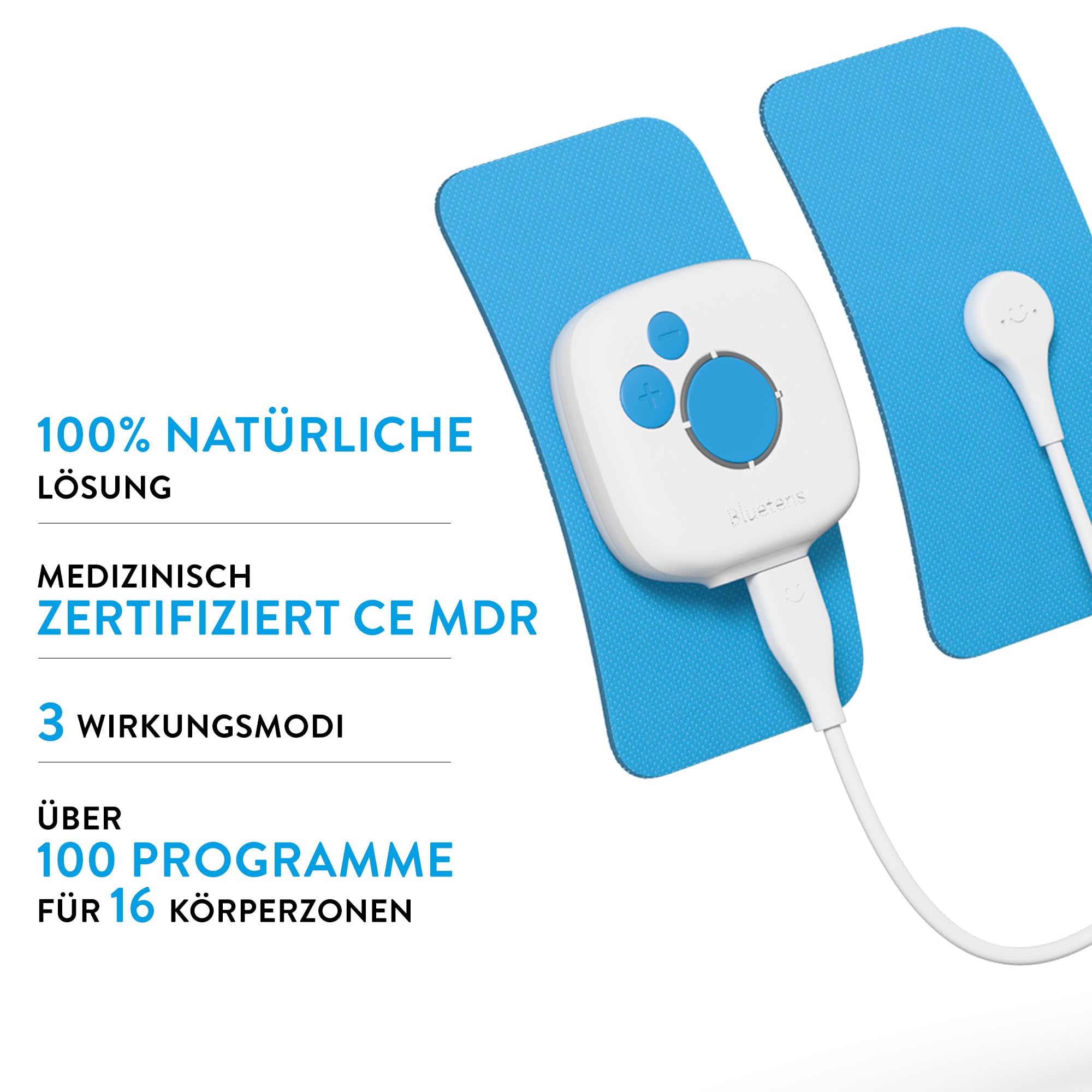 Bluetens Classic 2 Digital TENS/EMS Gerät, Elektrostimulationsgerät, Schmerztherapie, Muskelentspannung, Massage