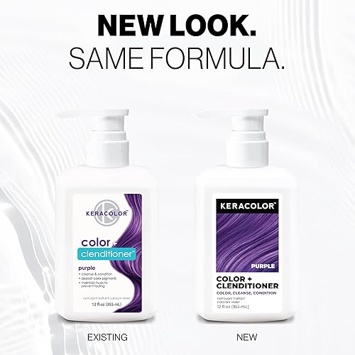 Keracolor Clenditioner PURPLE Hair Dye - Semi Permanent Hair Color Depositing Conditioner, Cruelty-free, 12 Fl. Oz. 2