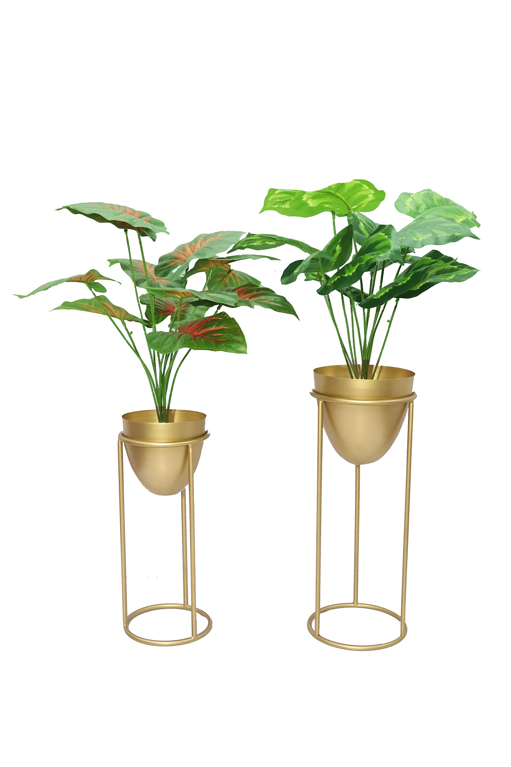 Metal Floor Flower Stands Planter for Living Room Bedroom Display Plant Stand Tall Indoor Plant Stand with Planter Pot -Set of 2 Gold (B0BM77P21K) Amazon Price History, Amazon Price Tracker
