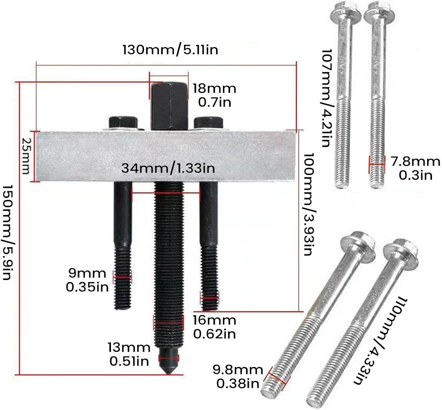 Pulley Removal Tool Heavy-Duty Adjustable
