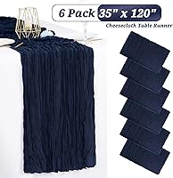 Vista 338 de Showgeous 10 Pack Baby Pink Cheesecloth Table Runner 10FT Long Semi-Sheer Gauze Table Runner Boho or Rustic Wedding Decor for Wedding Decor Arch