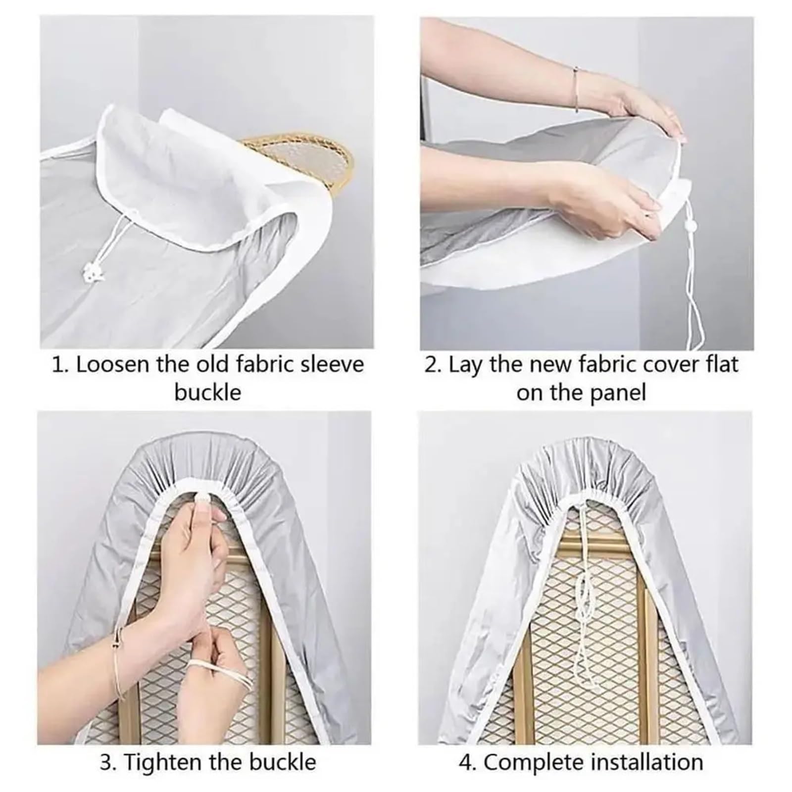 Coprire Lo Strato di Ferro da Stiro， Panno Durevole for ASSE da Stiro, Cuscinetto Addensato Resistente al Calore, Forniture universali for bucato, Imbottito Stampato(1 for Panel 120x41cm)