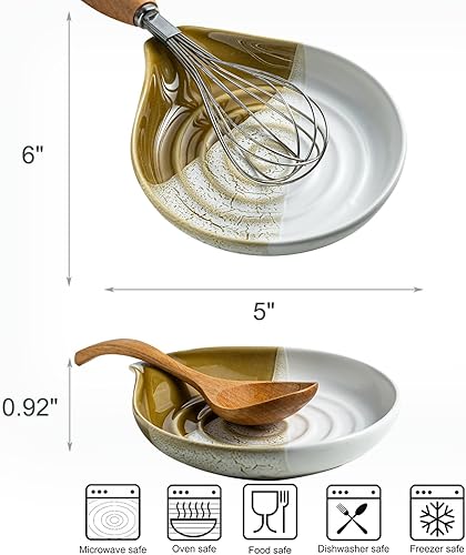Miniatura 93 de Soporte para cucharas para encimera, soporte para cuchara de encimera con asa para un fácil agarre, decoración de granja, soporte para utensilios
