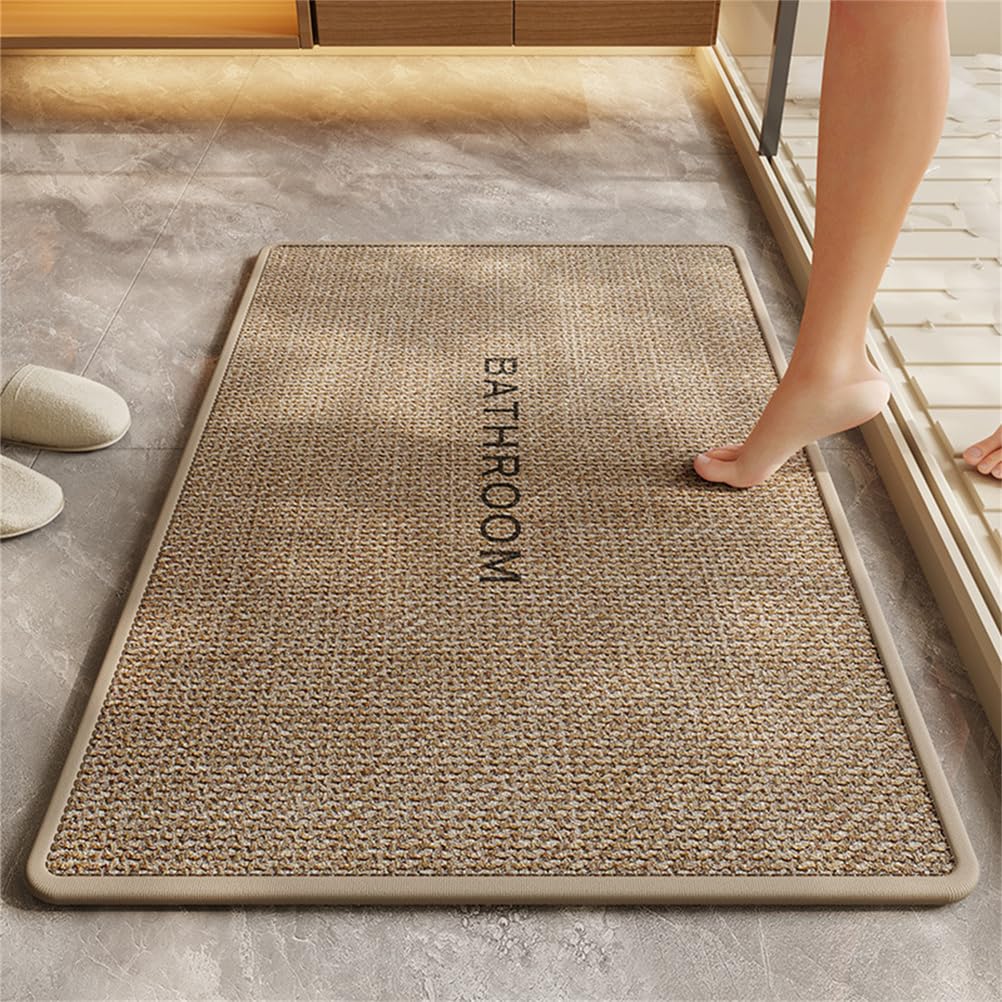 Tapis de bain antidérapant rond ultra-absorbant et fin pour douche