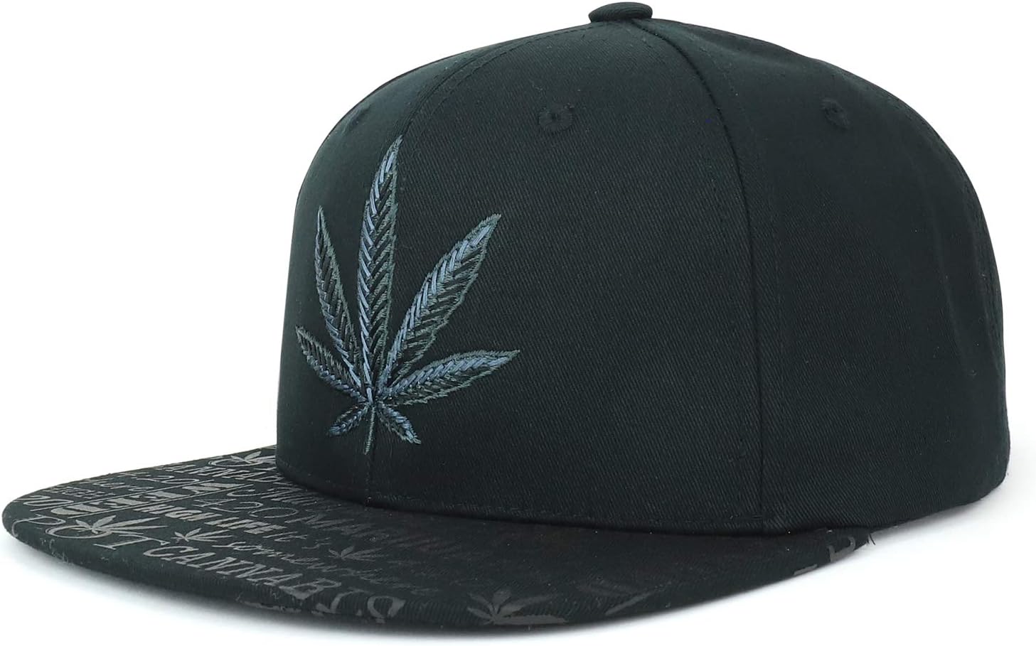 Trendy Apparel Shop Rasta Marijuana Leaf Weed 3D Embroidered Flat Bill Snapback Cap