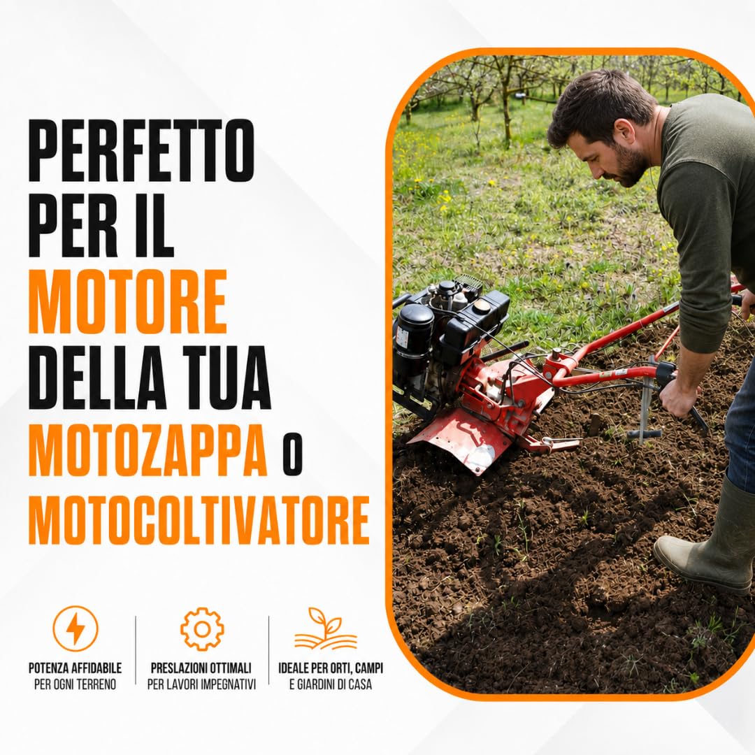 Generico Kit Serbatoio Completo + Supporto Filtro Nafta + Tasselli Serbatoio + Tubo Collegamento compatibile per motori Lombardini Diesel 6LD360 6LD400 6LD435 LDA520 per motozappa e motocoltivatore
