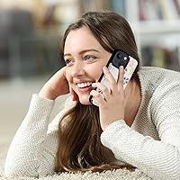 Vista 381 de UEEBAI Funda tipo cartera para iPhone 15 Pro Max con tarjetero, cubierta de cuero PU con soporte, bloqueo RFID, doble cierre magnético, relieve