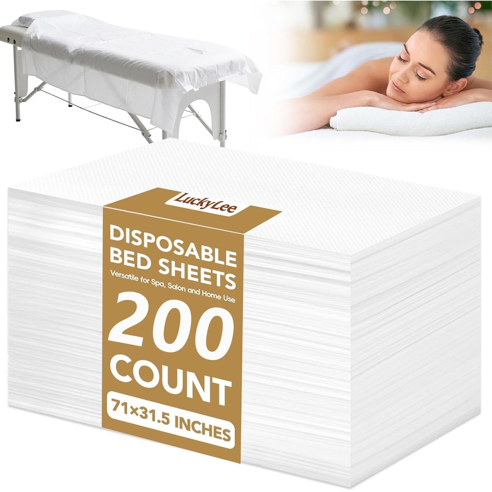 Einweg Spannlaken für Massageliegen 180 x 80 cm weiß