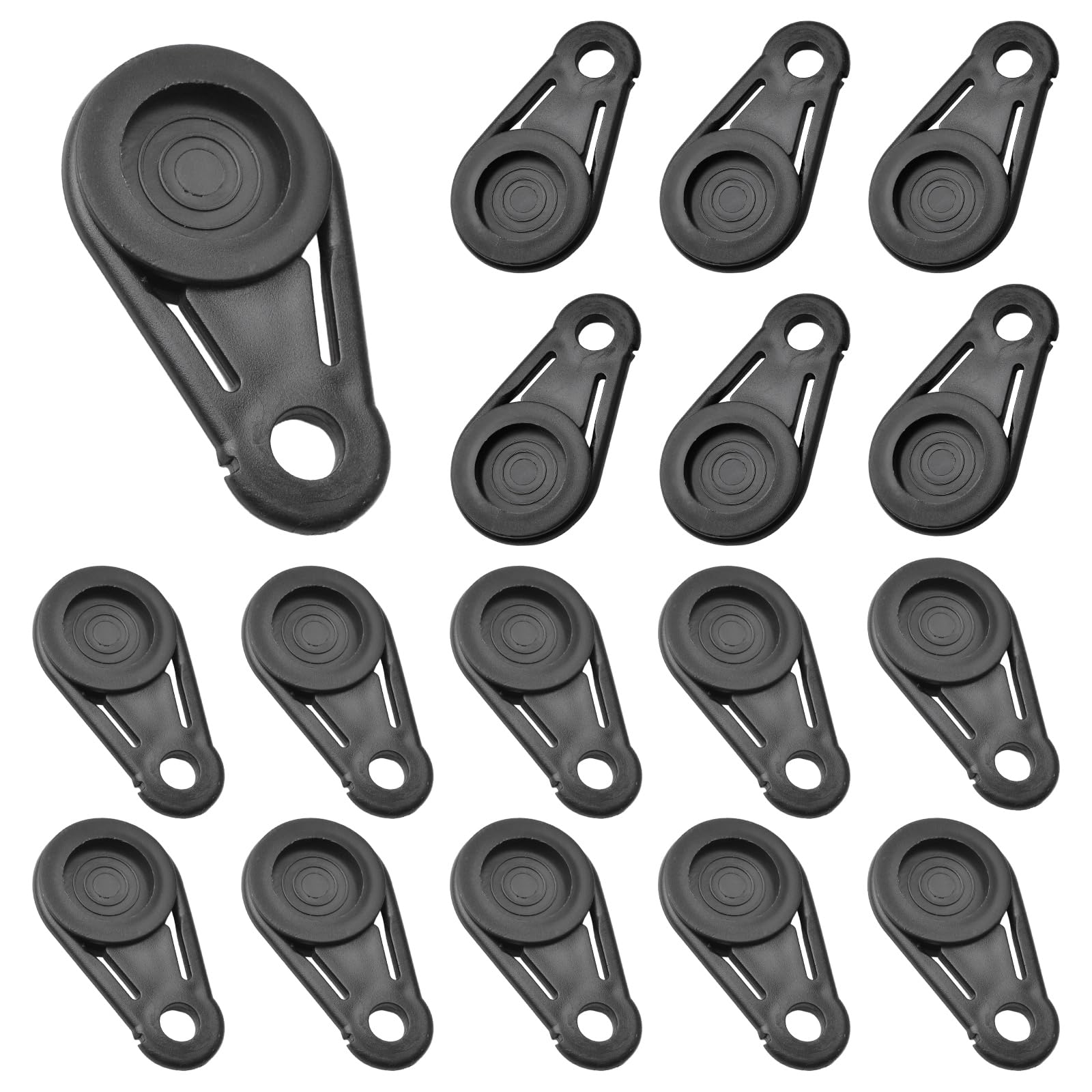MOROBOR 16 PCS Tarp Clips Heavy Duty Outdoor Camping Lock Grip Tent Fasteners Clips Tent Clamps with Movable Snap for Outdoor Camping Tent Awning Banner Car Swimming Pool Cover Clips