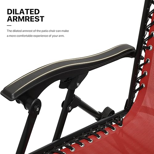 Miniatura 9 de MoNiBloom Juego de 2 sillas Zero Gravity con toldo y toldo reclinable plegable antigravedad, tumbona plegable para exteriores con bandeja