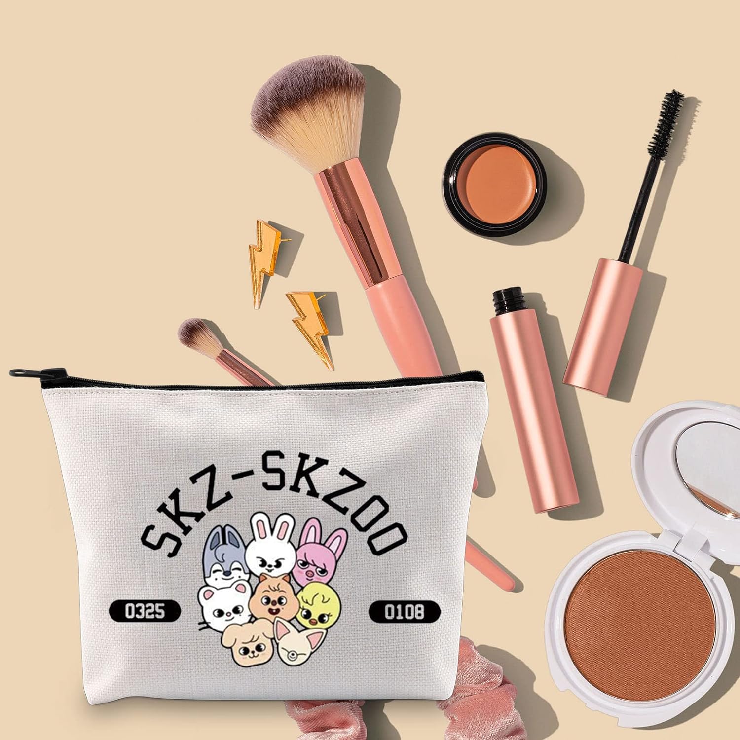 TOBGBE K-POP Group Gift SKZ Character Singer Inspired Cosmetic Bag Stay Fans Gift SKZ Album Merchandise Stay Gifts (B Role Bag) - Image 3