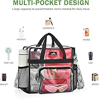 Vista 88 de MAY TREE Bolsa transparente para eventos en estadios de 12 x 6 x 12 pulgadas, bolsa de almuerzo transparente con correas reforzadas para trabajo