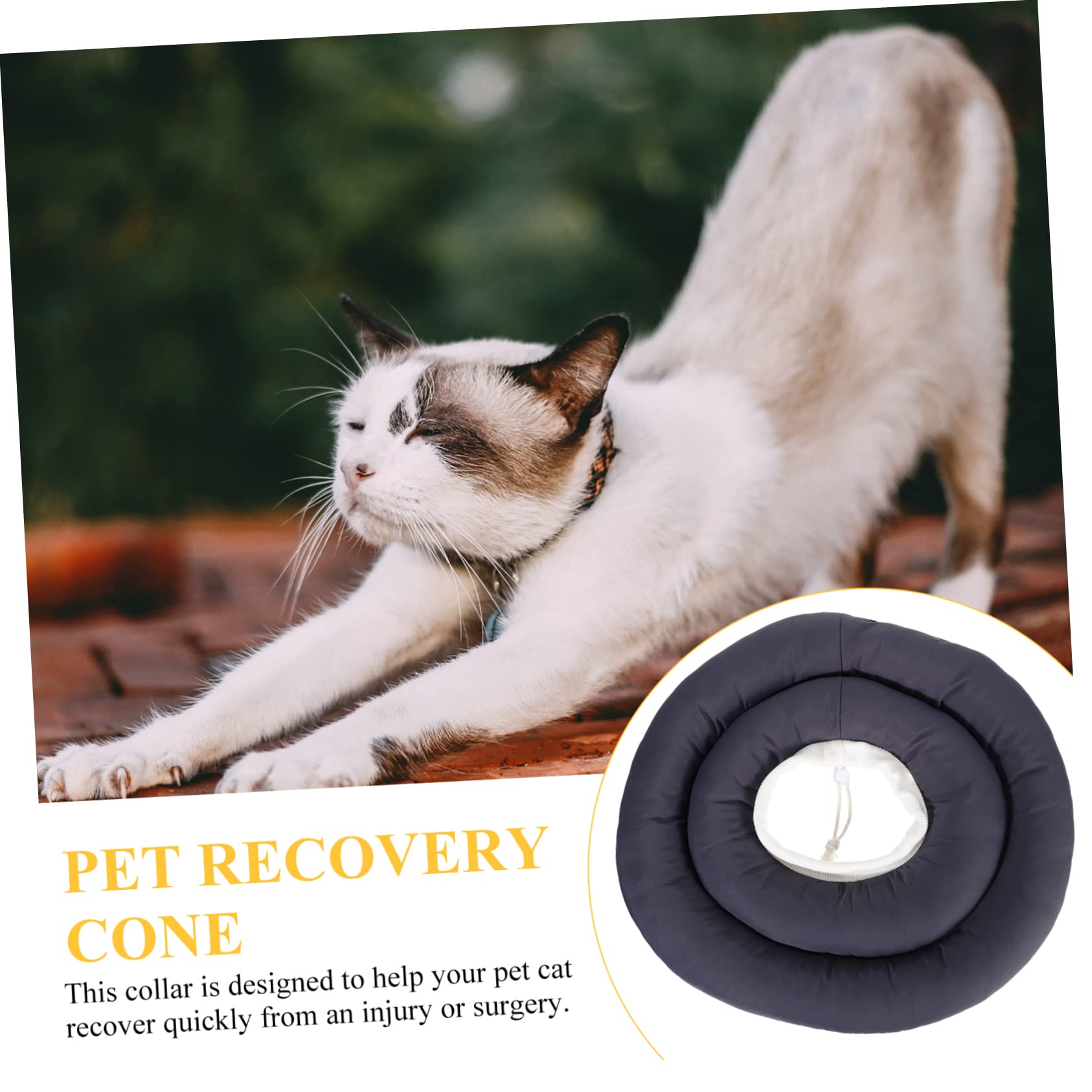 Housoutil 2piezas Collar De para Mascotas Collar Protector para Gatos y Perros Cono para Evitar Lamer Heridas Mediano Material y Secado Rápido