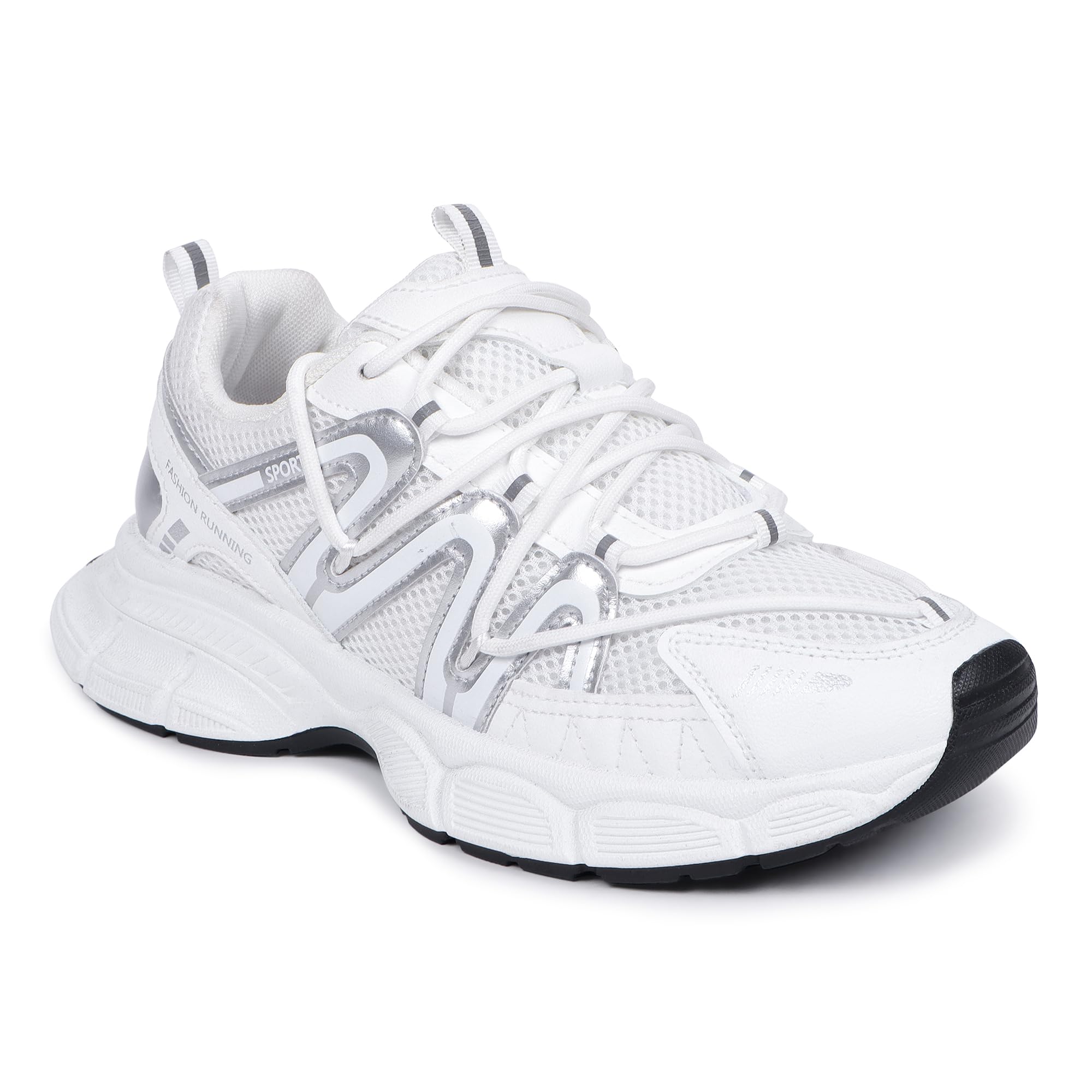 Women's Casual Lace-Up Shoes | Breathable Mesh Upper | Lightweight PVC Sole | Stylish & Comfortable Everyday Wear-image-9